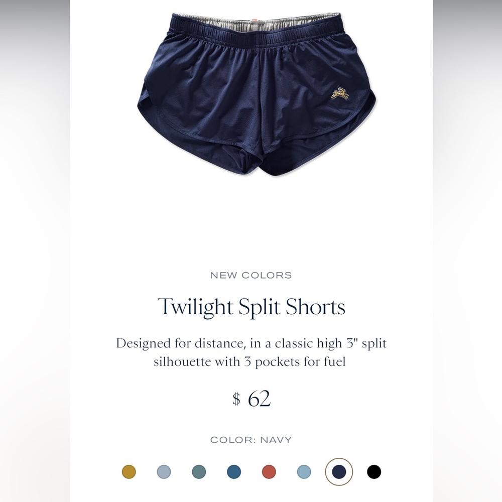 Twilight Tracksmith Shorts in Navy